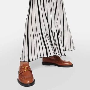 SOLD Chloe Marcie Cognac Brown Leather Loafers Size EU 37 US 7 $875